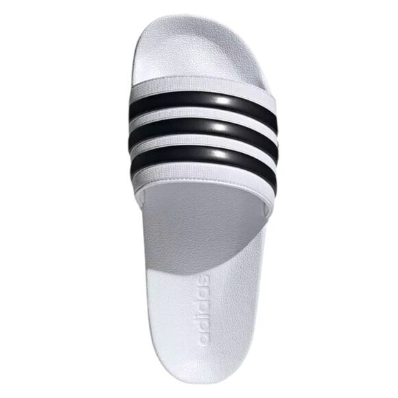 adidas Slides Men's Size 12 Adilette Shower White/Core Black/White Sandals - Picture 4 of 8